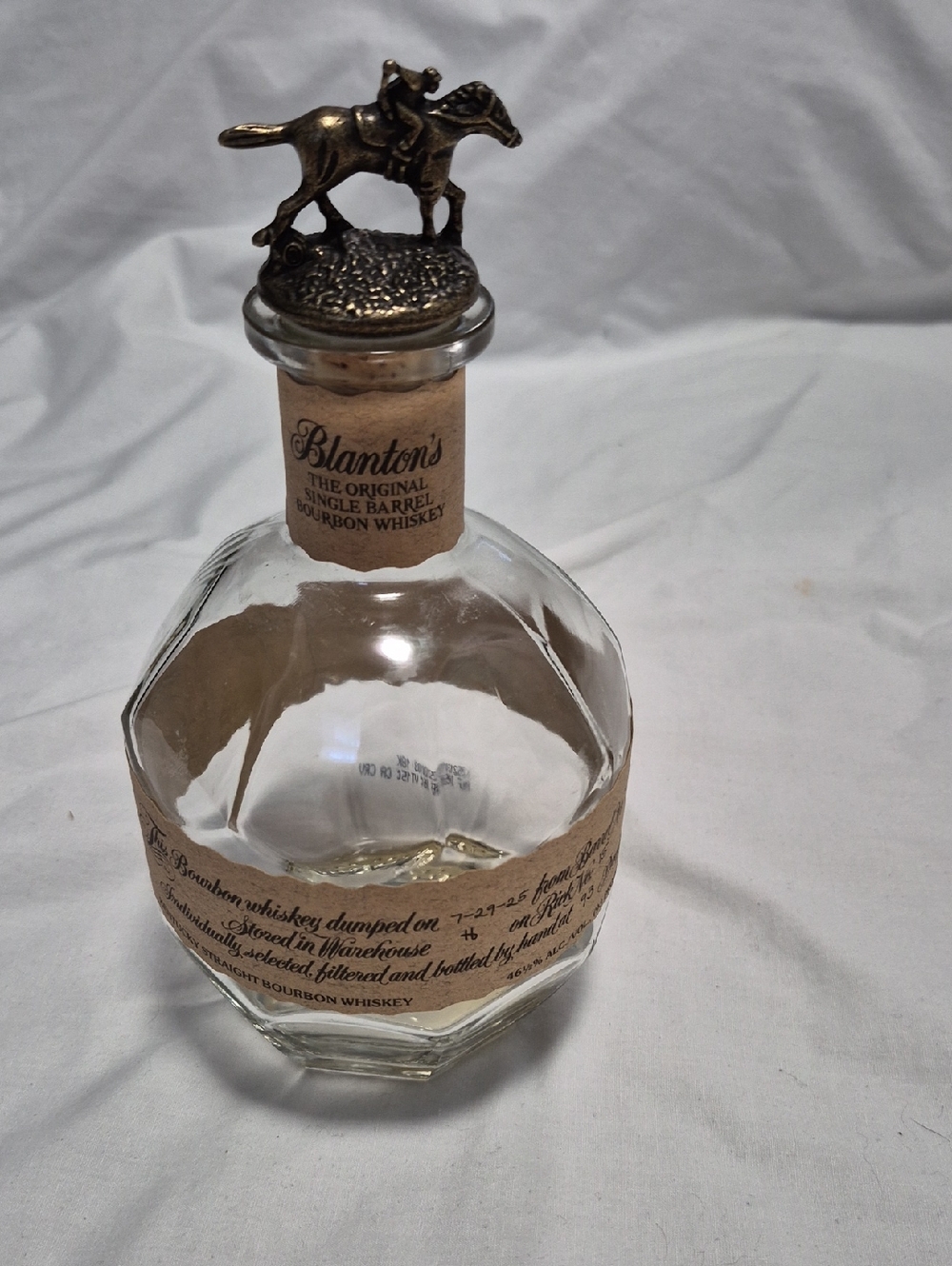 Blanton's Horse Bottle Stopper - Bronze Accent Letter O